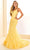 Ellie Wilde EW36041 - Ruffled Accent Mermaid Prom Gown Prom Dresses 00 / Lt Yellow