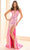 Ellie Wilde EW36042 - Iridescent Sequin Plunging V-Neck Prom Gown Prom Dresses 00 / Flamingo Pink