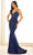 Ellie Wilde EW36048 - Cutout Back Intricate Beaded Prom Gown Prom Dresses 00 / Navy Blue