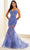 Ellie Wilde EW36050 - See-Through Skit Embroidered Prom Gown Prom Dresses 00 / Dusk