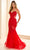 Ellie Wilde EW36050 - See-Through Skit Embroidered Prom Gown Prom Dresses 00 / Red