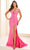 Ellie Wilde EW36052 - Illusion Cutout Linear Beaded Prom Dress Prom Dresses 00 / Hot Pink