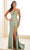 Ellie Wilde EW36052 - Illusion Cutout Linear Beaded Prom Dress Prom Dresses 00 / Sage