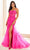 Ellie Wilde EW36067 - Trumpet Skirt Beaded Embroidered Prom Gown Prom Dresses 00 / Hot Pink