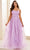 Ellie Wilde EW36068 - Foliage Appliqued Scoop Neck Prom Gown Prom Dresses 00 / Lilac