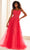 Ellie Wilde EW36068 - Foliage Appliqued Scoop Neck Prom Gown Prom Dresses 00 / Strawberry