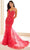 Ellie Wilde EW36069 - Sequin Appliqued Mermaid Prom Gown Prom Dresses 00 / Strawberry