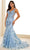 Ellie Wilde EW36074 - Mermaid Sequin Appliqued Prom Gown Prom Dresses 00 / Lt.Blue