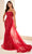 Ellie Wilde EW36075 - Sequined Scoop Prom Gown with Overskirt Prom Dresses 00 / Ruby