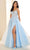 Ellie Wilde EW36079 - Dual Straps 3D Floral Appliqued Prom Gown Prom Dresses 00 / Lt.Blue