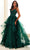 Ellie Wilde EW36081 - Ruffled A-Line Embellished Prom Gown Prom Dresses 00 / Emerald