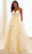 Ellie Wilde EW36081 - Ruffled A-Line Embellished Prom Gown Prom Dresses 00 / Honeysuckle