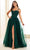 Ellie Wilde EW36083 - Off-Shoulder Straps A-Line Prom Gown Prom Dresses 00 / Emerald