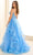 Ellie Wilde EW36085 - Deep V-Neck Ruffle Accent Prom Gown Prom Dresses