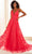 Ellie Wilde EW36088 - Floral Embroidered Open Back Prom Gown Prom Dresses 00 / Strawberry