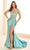 Ellie Wilde EW36091 - Stretch Knit Mermaid Evening Gown Prom Dresses 00 / Sea Glass