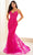 Ellie Wilde EW36096 - Embroidered Tulle V-Back Prom Gown Prom Dresses 00 / Magenta