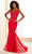 Ellie Wilde EW36096 - Embroidered Tulle V-Back Prom Gown Prom Dresses 00 / Red