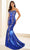 Ellie Wilde EW36103 - Sleeveless Fit and Flare Evening Gown Prom Dresses 00 / Royal/Multi