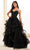 Ellie Wilde EW36203 - Floral Embroidered Sheer Corset Prom Dress Prom Dresses 00 / Black