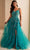 Ellie Wilde EW36204 - Floral Appliqued Off-Shoulder Prom Gown Prom Dresses 00 / Jade