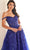 Ellie Wilde EW36204 - Floral Appliqued Off-Shoulder Prom Gown Prom Dresses