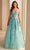 Ellie Wilde EW36213 - Floral Embellished Corset Bodice Prom Gown Prom Dresses 00 / Wintermint