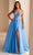 Ellie Wilde EW36214 - Plunging Sweetheart Strapless Prom Gown Prom Dresses 00 / Atlantis Blue