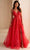 Ellie Wilde EW36226 - Embroidered Glitter Tulle Prom Gown Prom Dresses 00 / Strawberry