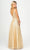 Eureka Fashion 9005 - Plunging V-Neck Glitter Mesh Prom Gown Prom Dresses