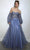 Eureka Fashion 9505G - Strapless Lace Appliqued Prom Gown Prom Dresses XS / Dusty Blue