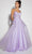 Eureka Fashion 9908 - Floral Glitter A-Line Prom Gown Prom Dresses XS / Lilac/Silver