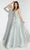 Eureka Fashion 9908 - Floral Glitter A-Line Prom Gown Prom Dresses XS / Silver/Silver