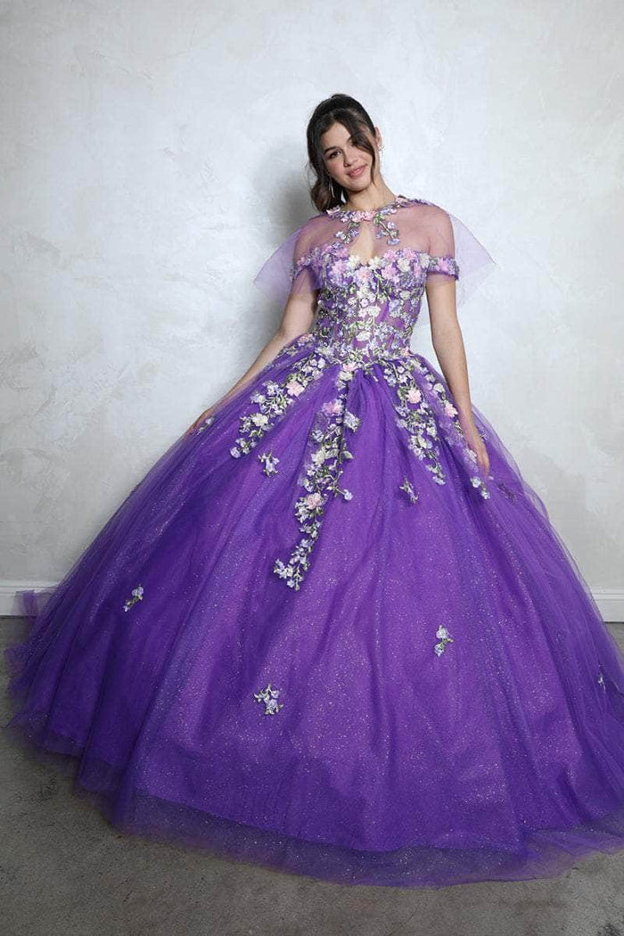 Eureka Fashion EK1003 - Embroidered Tulle Ballgown Special Occasion Dress