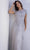 Eureka Fashion EK104 - Illusion Bateau Appliqued Formal Gown Mother of the Bride Dresses XS / Silver