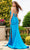 Faviana 11013 -Sweetheart Neck Ruched Prom Gown Prom Dresses 0 / Sea Blue