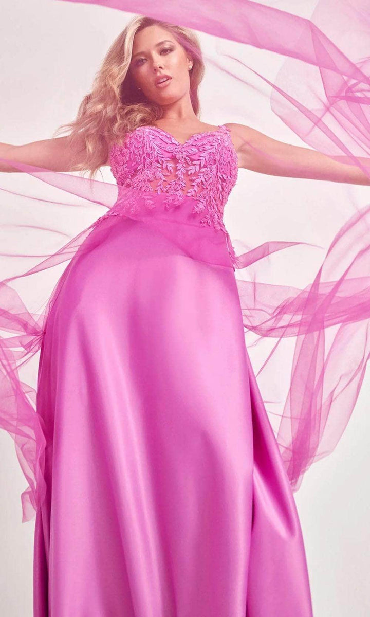 Faviana 11055 - Applique V-Neck Prom Gown – Couture Candy