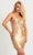 Faviana 11107 - Strapless Satin Cocktail Dress Cocktail Dresses 00 / Gold