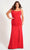 Faviana 9544 - Sleeveless Corset Bodice Prom Gown Special Occasion Dress 12W / Ruby