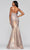 Faviana S10426 - Metallic Jersey Mermaid Prom Dress Prom Dresses 4 / Copper