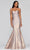 Faviana S10426 - Metallic Jersey Mermaid Prom Dress Prom Dresses 4 / Copper