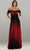 Feriani Couture 18408 - Sweetheart Knotted Front Evening Dress Mother of the Bride Dresses 6 / Blk/Red