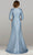 Feriani Couture 18439 - Fold Over V-Neck Mermaid Evening Gown Mother of the Bride Dresses