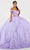 Fiesta Gowns 56496 - Embroidered Corset Off-Shoulder Ballgown Ball Gowns 0 / Lilac