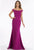 Gia Franco 12012 - Off Shoulder Buttons Back Evening Dress Evening Dresses 12 / Magenta