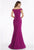 Gia Franco 12012 - Off Shoulder Buttons Back Evening Dress Evening Dresses 12 / Magenta