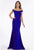 Gia Franco 12012 - Off Shoulder Buttons Back Evening Dress Evening Dresses 12 / Magenta