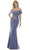 Gia Franco 12979 - Floral Appliqued Evening Dress Evening Dresses 6 / Venice Blue