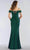 Gia Franco - Jeweled Off Shoulder Formal Dress 12954 - 1 pc Emerald In Size 18 Available CCSALE 18 / Emerald