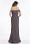 Gia Franco - Pleated Short Sleeve Formal Gown 12916 - 1 pc Charcoal in Size 16 Available CCSALE 16 / Charcoal